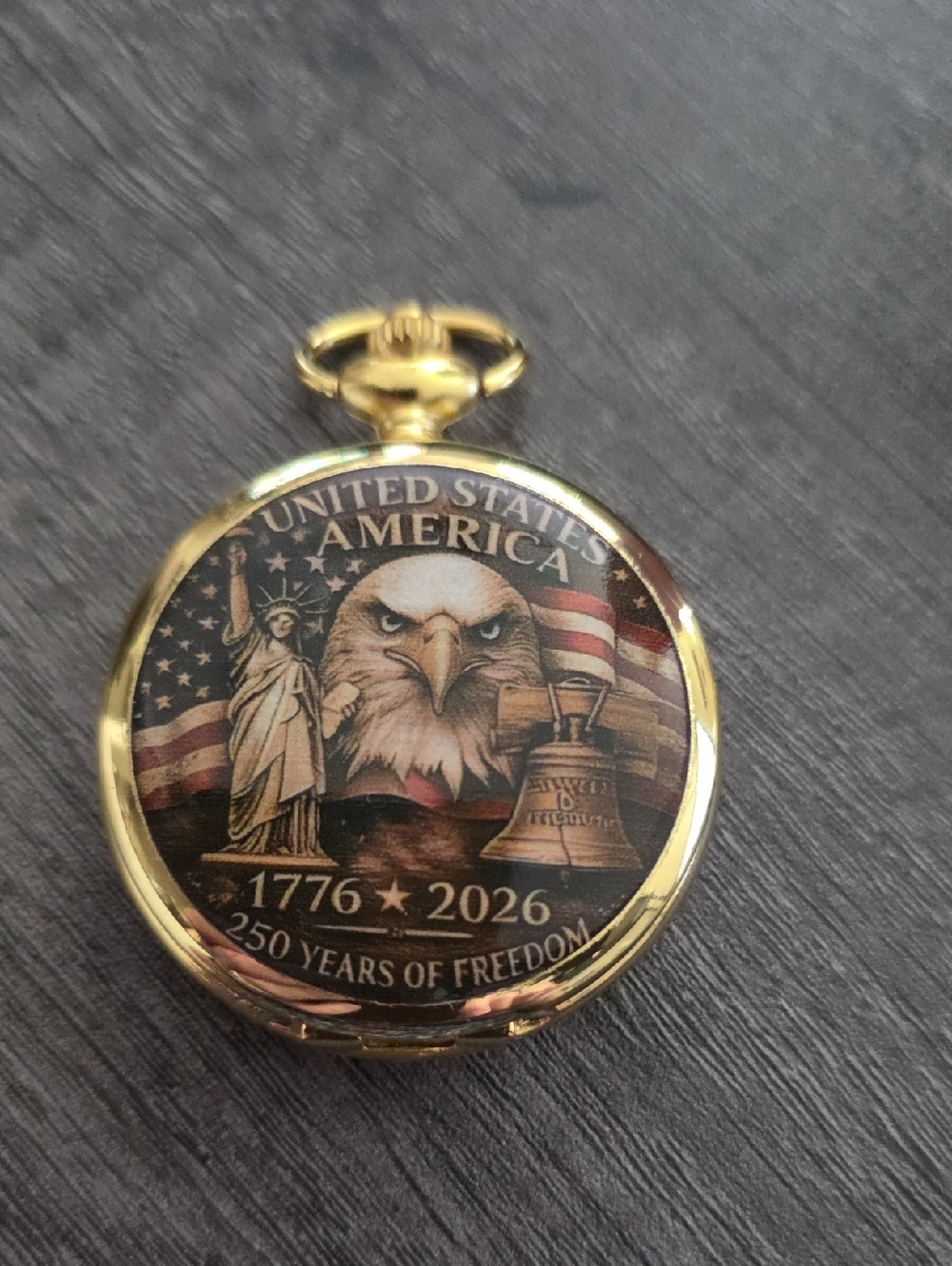 Commemorative 250th Anniversary Pocket Watch - Gold Tone